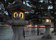 Stone lanterns at Mikasahama